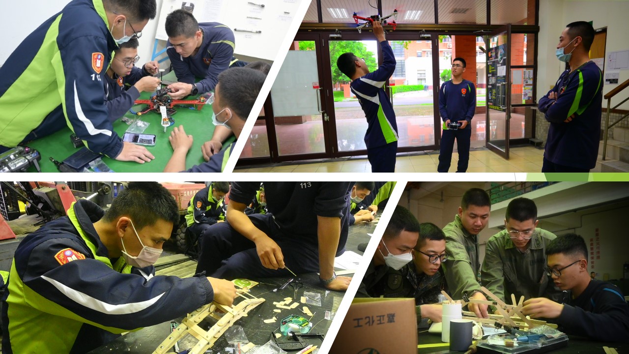 在專18、19期學年間，學生於飛機工程科館內進行無人機相關專題製作，涵蓋無人機的組裝、調校及試飛過程，同時進行冰棒棍橋的設計與建造，展現創意與實務結合的能力。